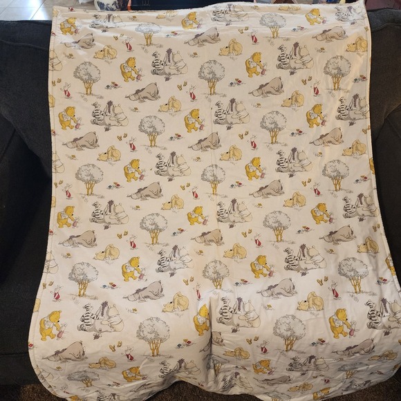 Other - Homemade Winnie The Pooh Baby Blanket‎ Fleece Back & Embroidered
